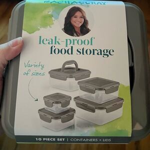 Rachael Ray Leak Proof Food Storage Containers Set GREY